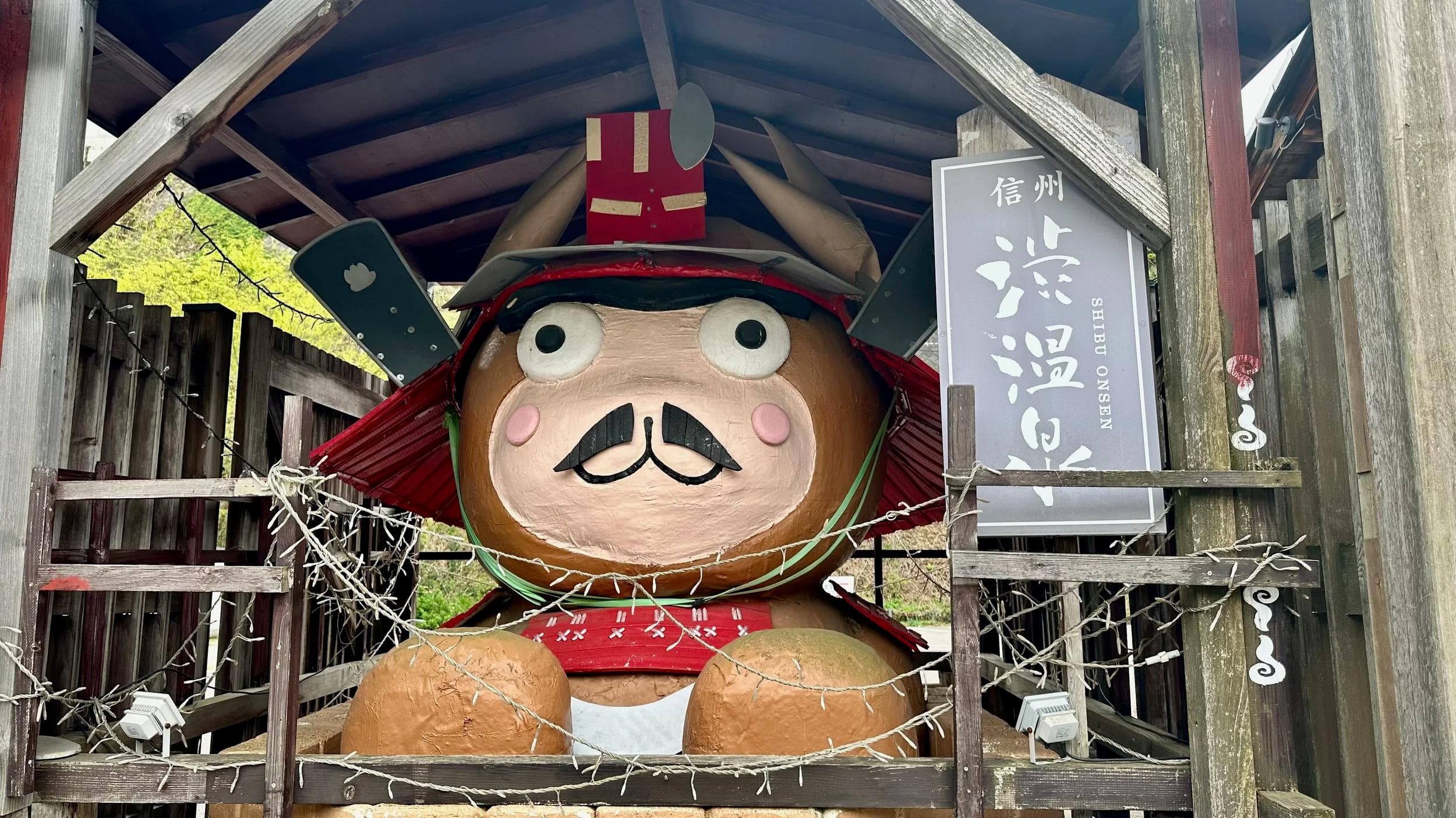 Shibuzaru-kun (mascot of Shibu Onsen) is a monkey with a monobrow